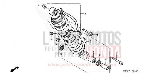 COUSSIN ARRIERE NT700V6 de 2006
